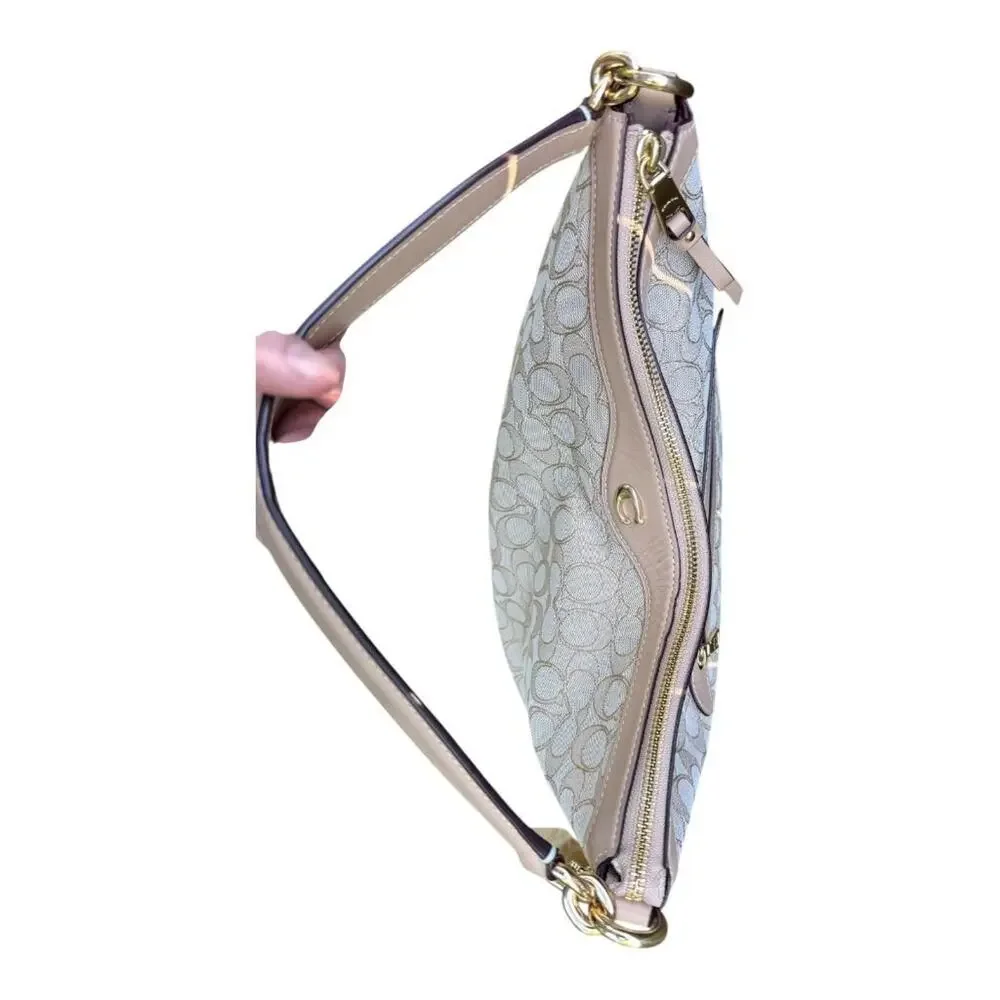 Coach Cream Signature Canvas Hobo Bag
